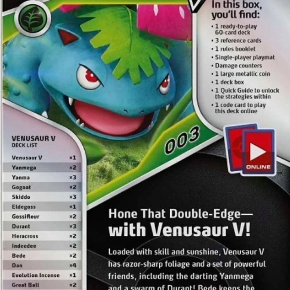 Pokémon TCG: Venusaur V Battle Deck NEW IN BOX - Picture 3 of 4